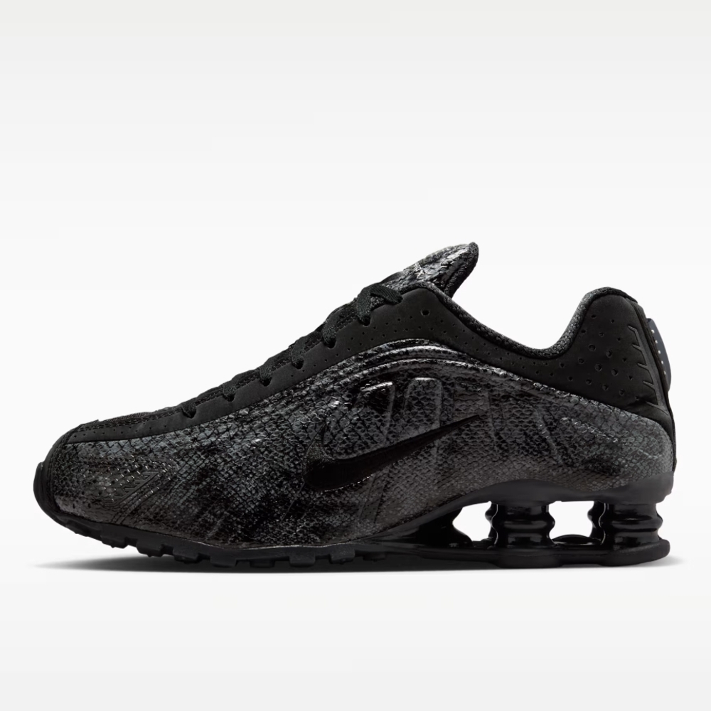 Nike shox R4 Print Men's Black Textured Sneakers